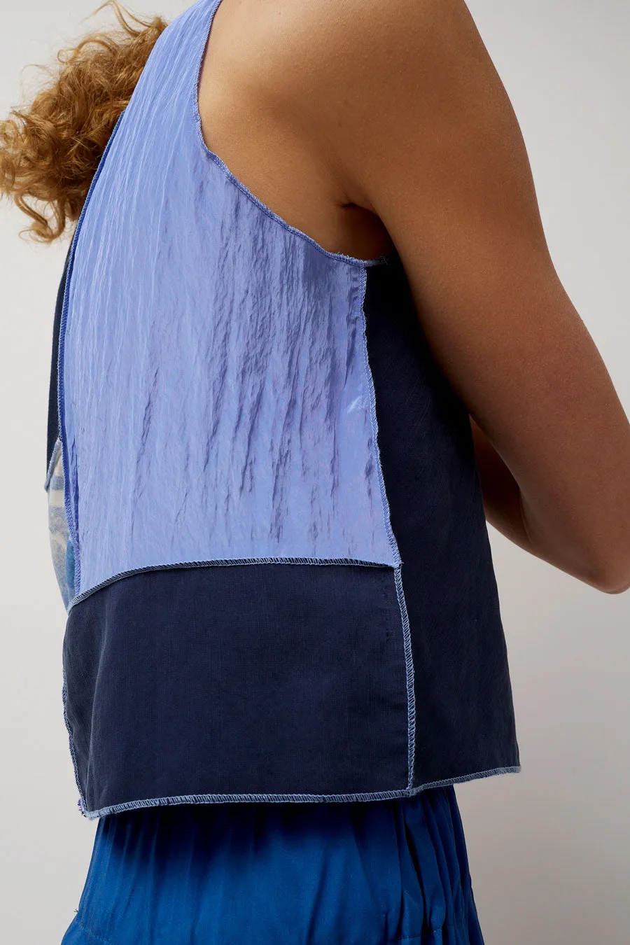 Vladimir Karaleev Arum Top in Blue Mix sold by No. 6 product image thumbnail 4