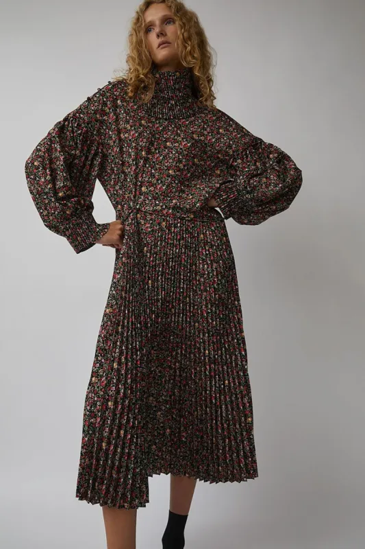 Marios Pleated Midi Dress in Floral made by No. 6