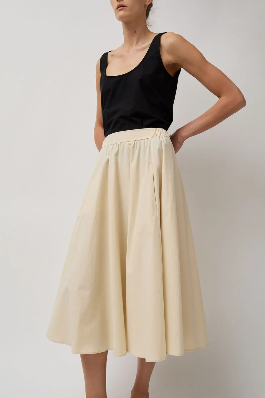 Modern Weaving Relaxed Circle Skirt in Eggshell sold by No. 6