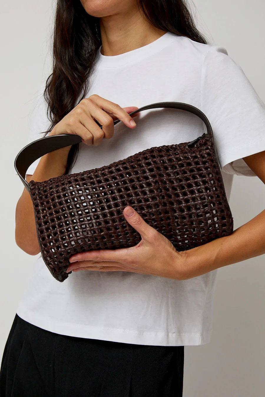 St. Agni Macrame Mesh Bag in Chocolate sold by No. 6