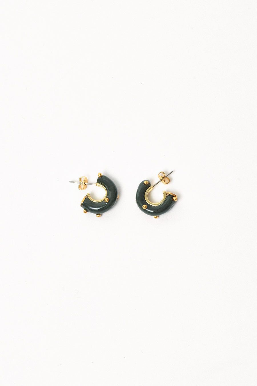 Hannayoo Works Mini Moon Earrings Set in Forest sold by No. 6 product image thumbnail 4