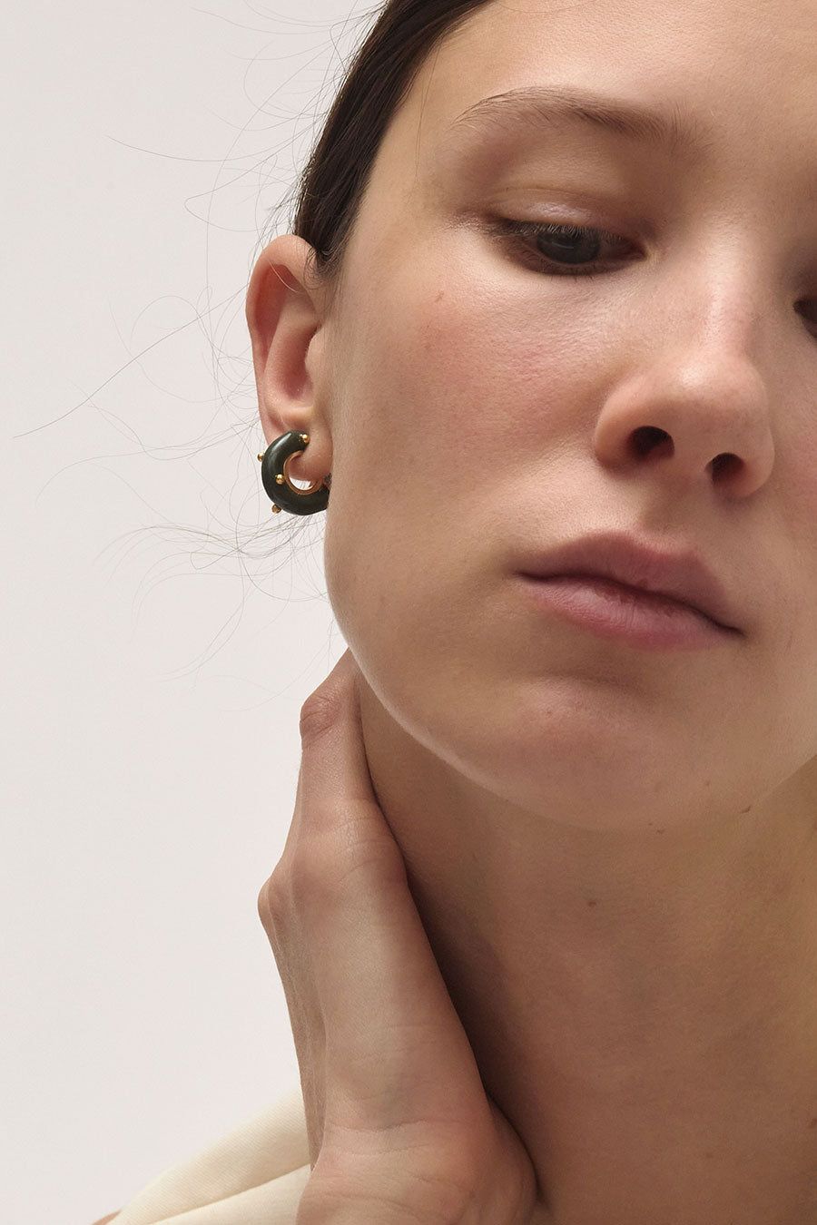 Hannayoo Works Mini Moon Earrings Set in Forest sold by No. 6 product image thumbnail 3