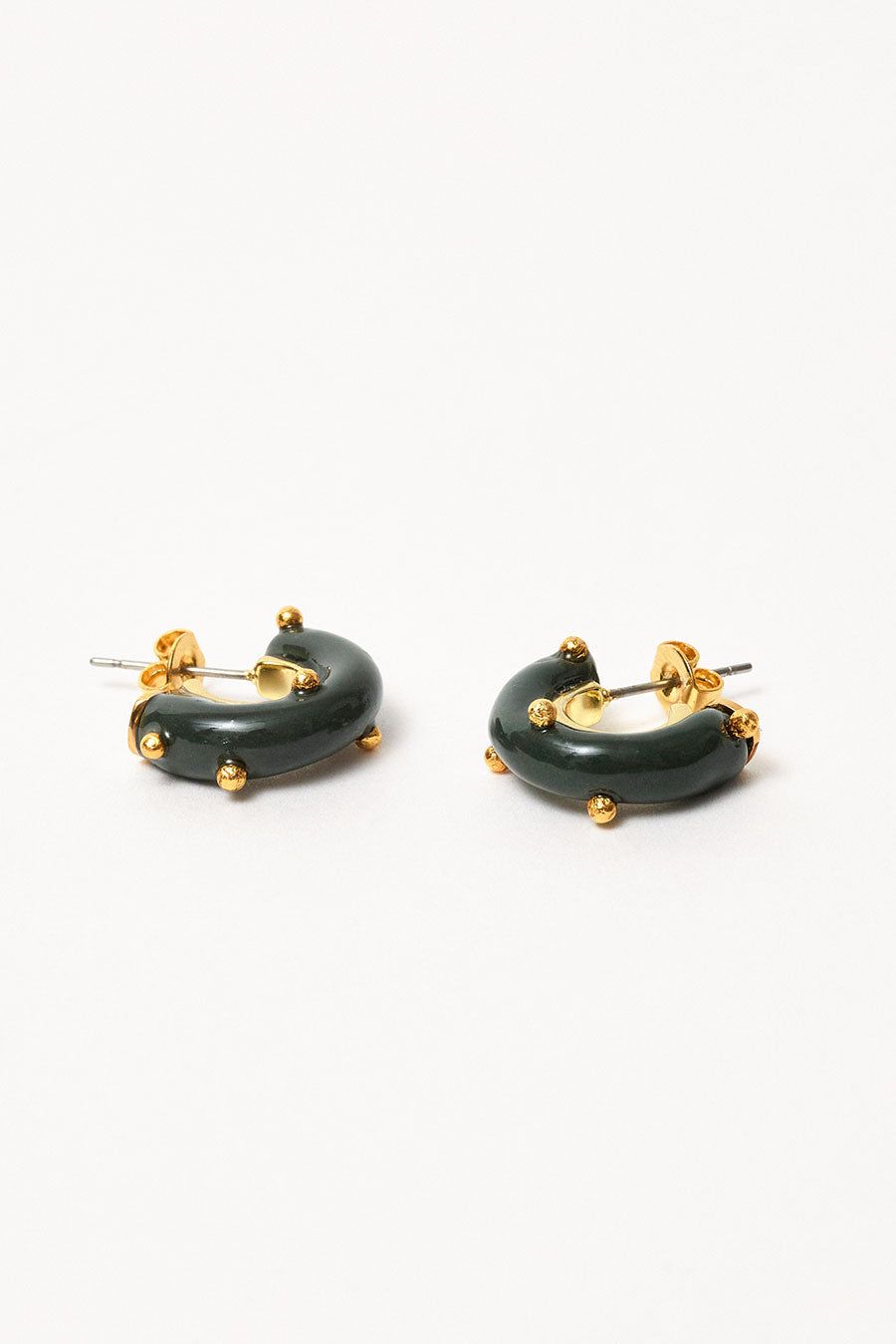 Hannayoo Works Mini Moon Earrings Set in Forest sold by No. 6 product image thumbnail 2