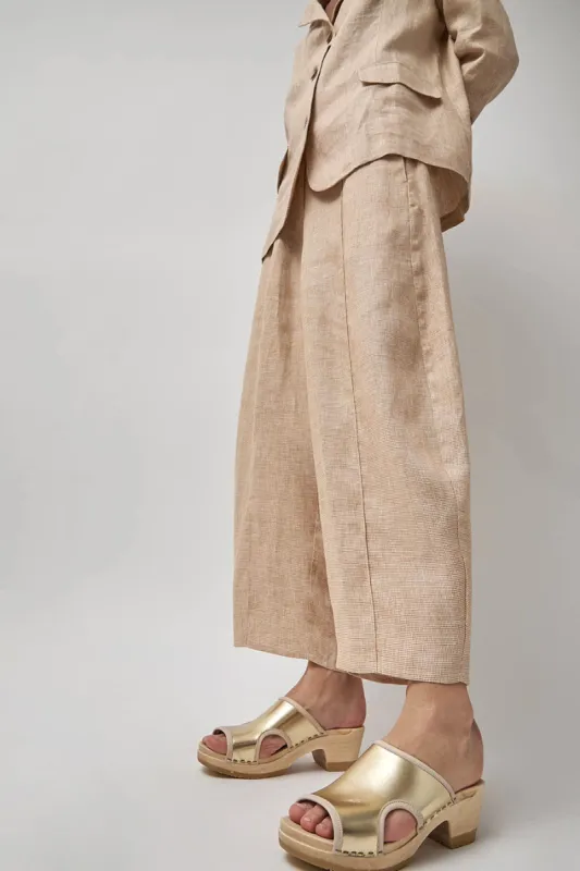 No.6 Alexis Clog on Mid Heel in Gold sold by No. 6