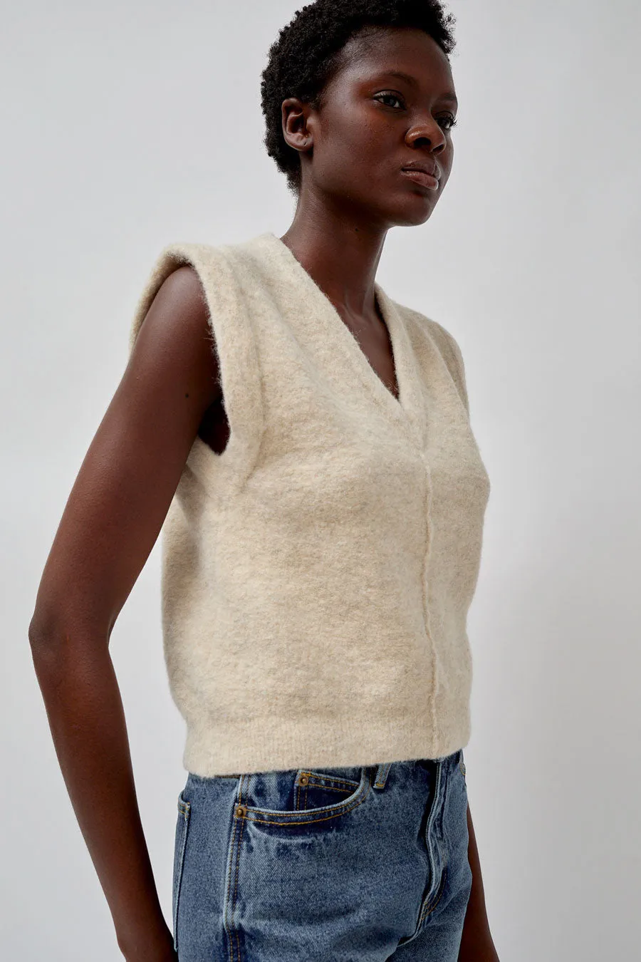 Lauren Manoogian Fleece Vest in Ecru sold by No. 6 product image thumbnail 4