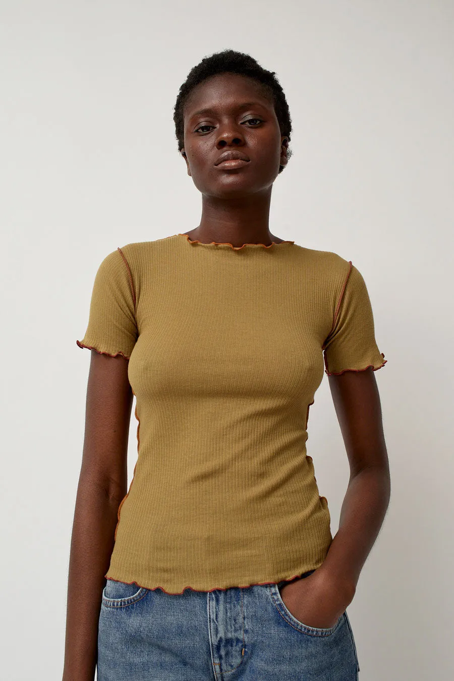 Baserange Vein Tee in Jade Brown sold by No. 6 product image thumbnail 4