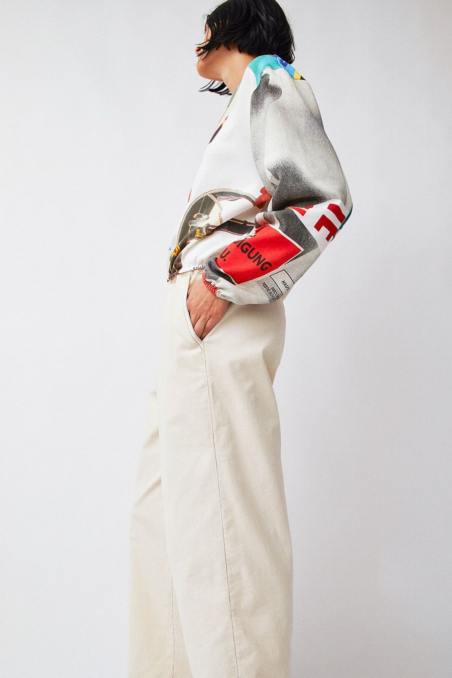 Vladimir Karaleev Kord Pant in Cream sold by No. 6 product image thumbnail 3