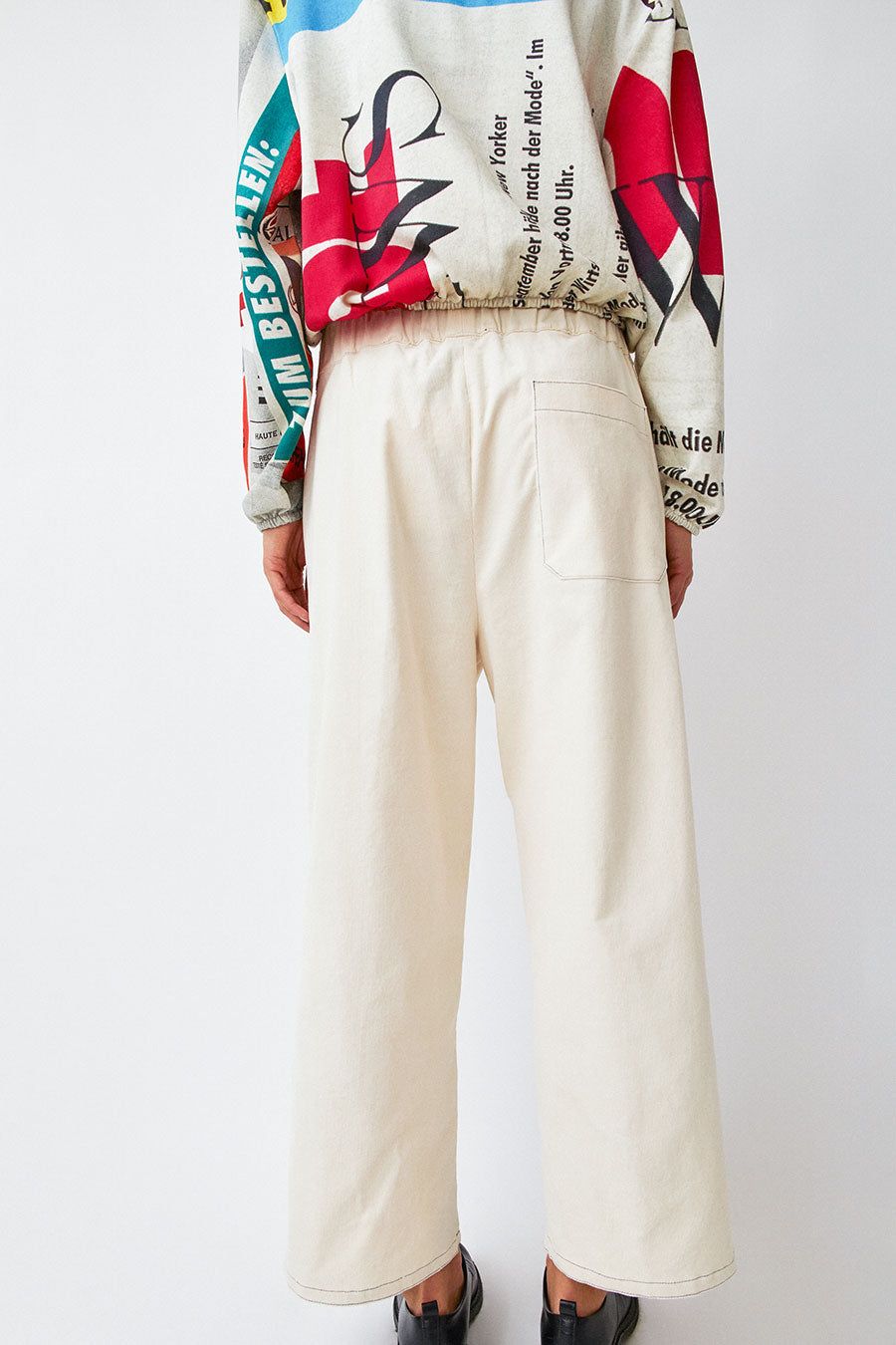 Vladimir Karaleev Kord Pant in Cream sold by No. 6 product image thumbnail 4