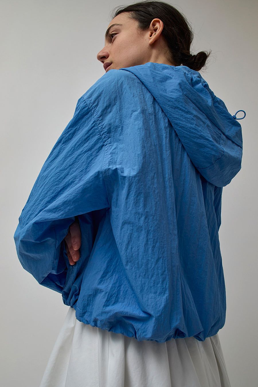 Lucky Marché Le Match Essential Light Hooded Short Jumper in Blue sold by No. 6 product image thumbnail 5