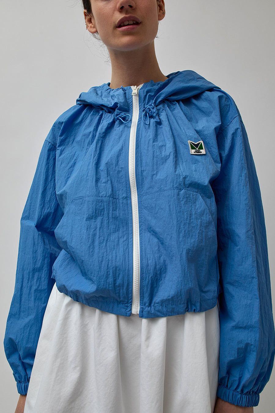 Lucky Marché Le Match Essential Light Hooded Short Jumper in Blue sold by No. 6 product image thumbnail 3