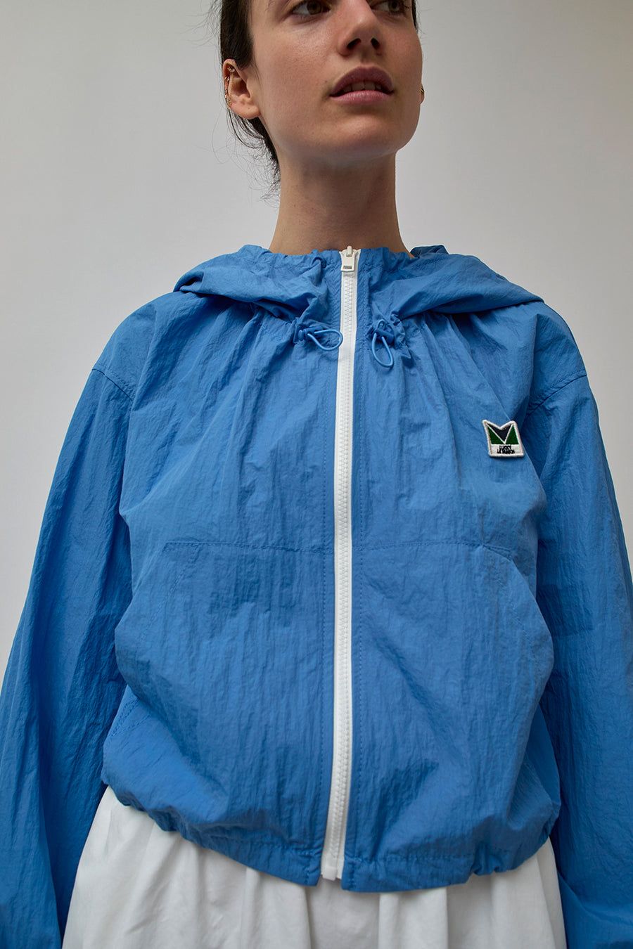 Lucky Marché Le Match Essential Light Hooded Short Jumper in Blue sold by No. 6 product image thumbnail 2