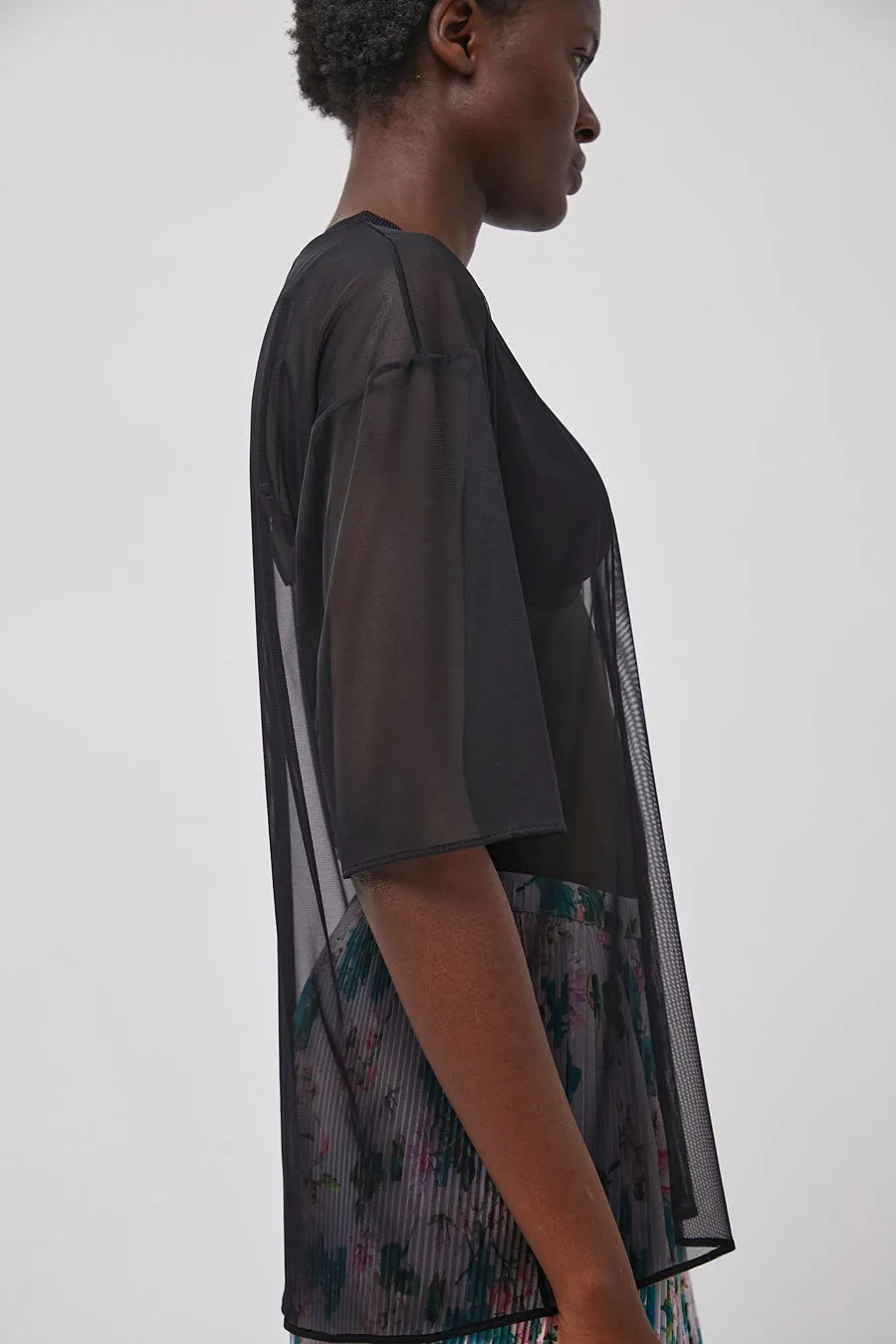 Marios Short Sleeve Mesh T-Shirt in Black sold by No. 6 product image thumbnail 2