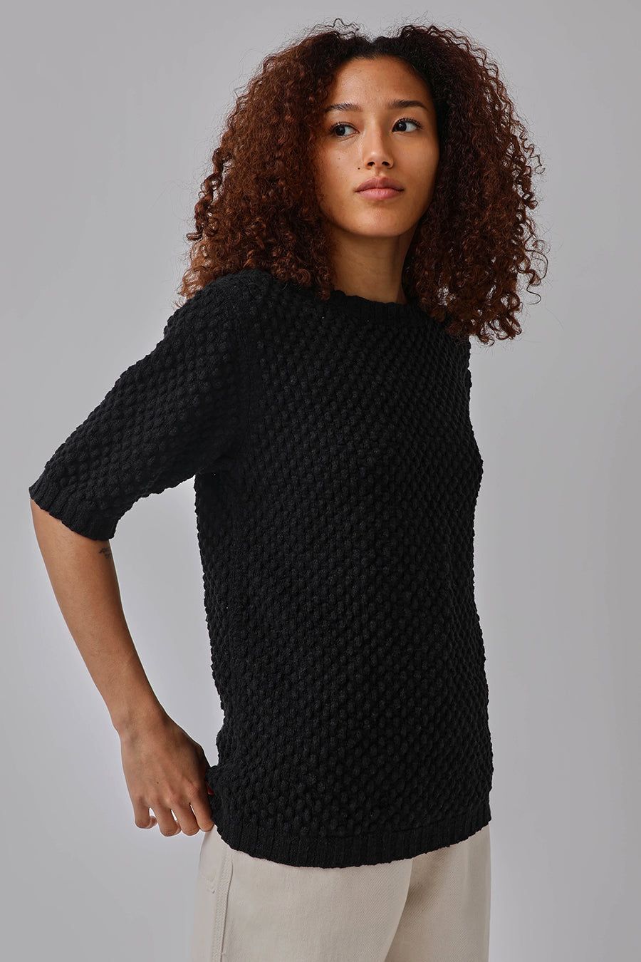 Lauren Manoogian Loops Crewneck in Black sold by No. 6 product image thumbnail 3