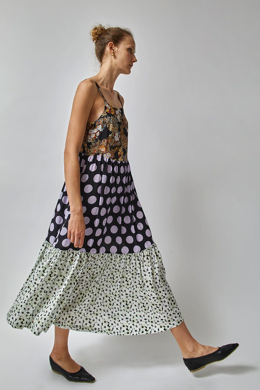 No.6 Eden Dress in Black Floral Lilac Combo sold by No. 6 product image thumbnail 3