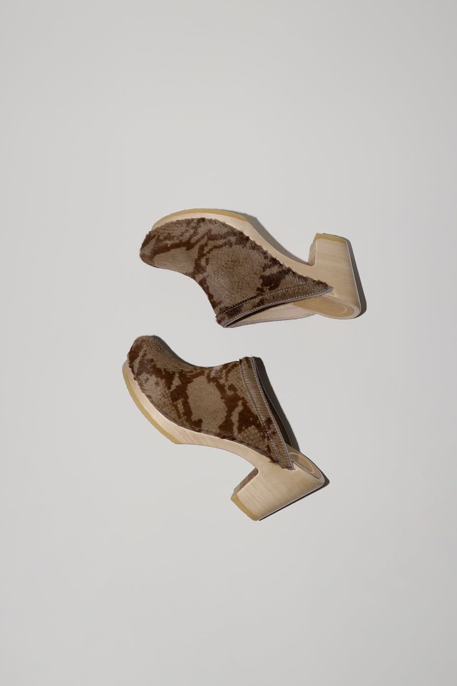 No.6 Old School Clog on High Heel in Snake Pony sold by No. 6 product image thumbnail 2