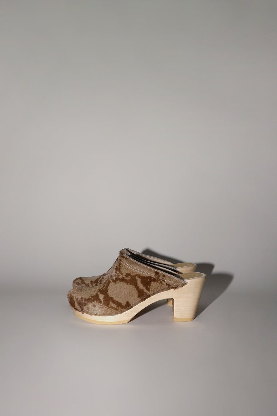 No.6 Old School Clog on High Heel in Snake Pony sold by No. 6 product image thumbnail 3