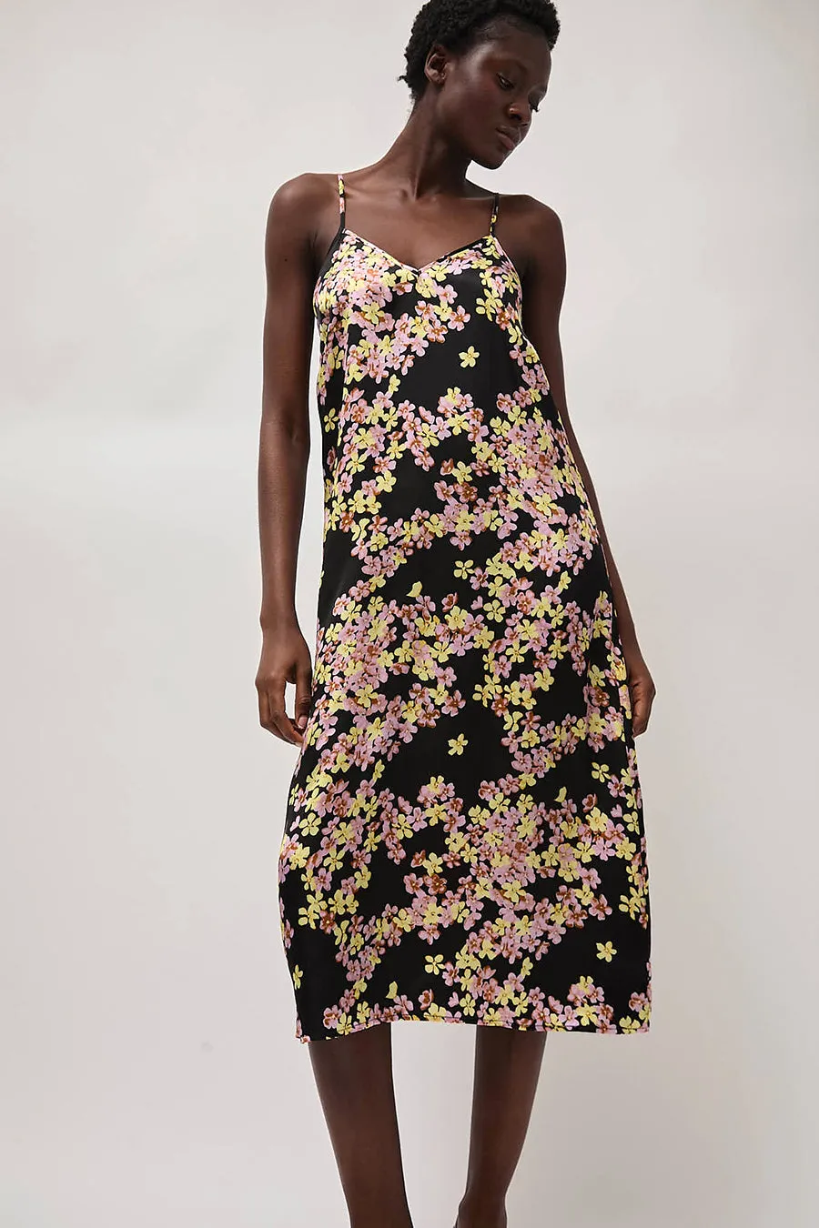 No.6 Sam Slip Dress in Black Pansy sold by No. 6