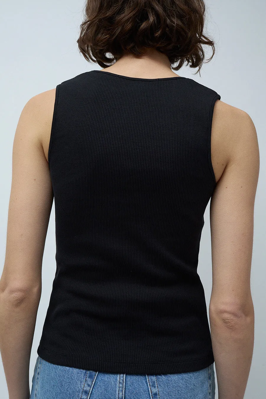 Les Coyotes de Paris Square Neck Rib Tank in Noir sold by No. 6 product image thumbnail 4