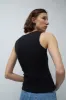 Les Coyotes de Paris Square Neck Rib Tank in Noir sold by No. 6