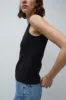 Les Coyotes de Paris Square Neck Rib Tank in Noir sold by No. 6