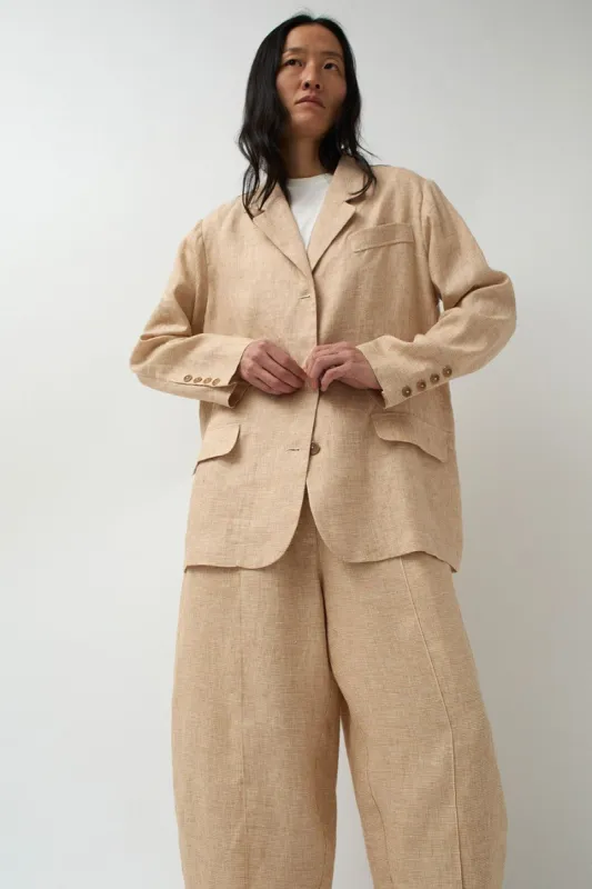 CORDERA Linen Oversized Blazer in Melange made by No. 6