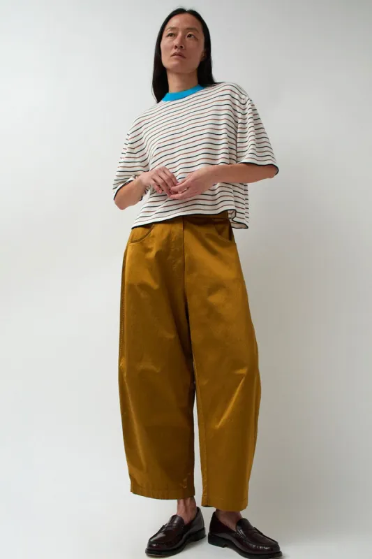 CORDERA Satin Curved Pants in Woodbine sold by No. 6