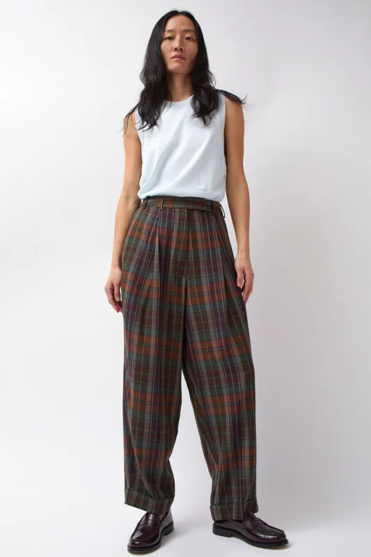 CORDERA Checkered Masculine Pants in Check sold by No. 6