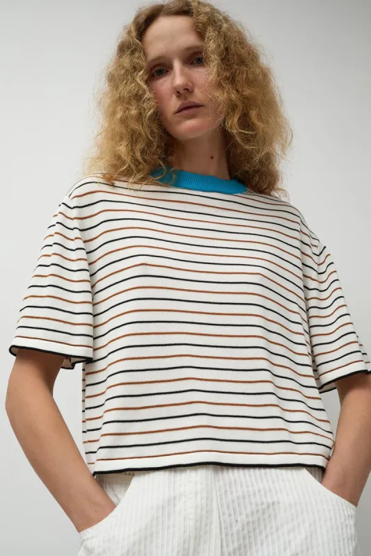 CORDERA Cotton Striped Shirt in Ceruleo sold by No. 6