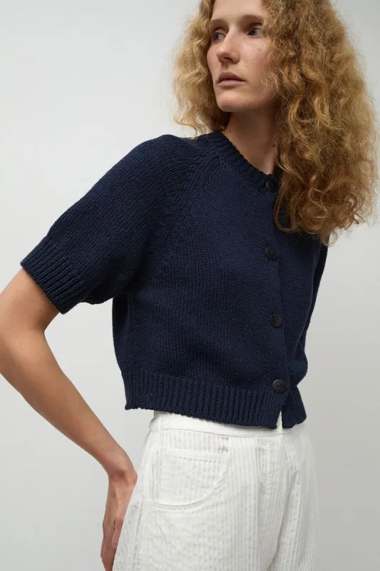 CORDERA Cotton Button Up Top in Navy sold by No. 6