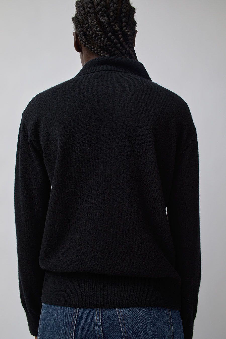 Mijeong Park Cashmere Blend Polo Sweater in Black sold by No. 6 product image thumbnail 4