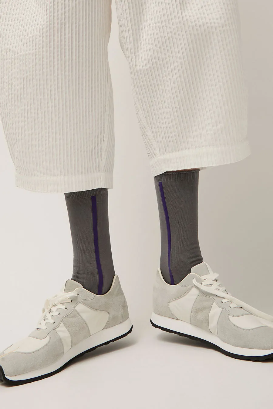 Tabito Tabi Line Socks in Charcoal and Purple sold by No. 6 product image thumbnail 4