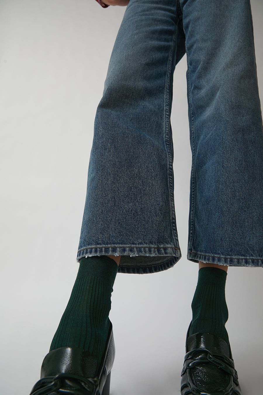 Maria La Rosa Ribbed Ankle Socks in Cipresso sold by No. 6 product image thumbnail 2