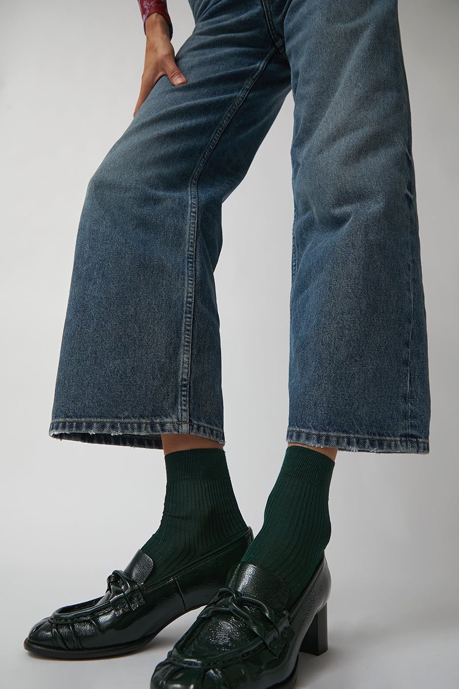 Maria La Rosa Ribbed Ankle Socks in Cipresso sold by No. 6 product image thumbnail 5