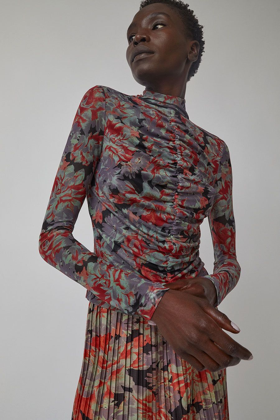 No.6 Kara Top in Flame Camellia sold by No. 6