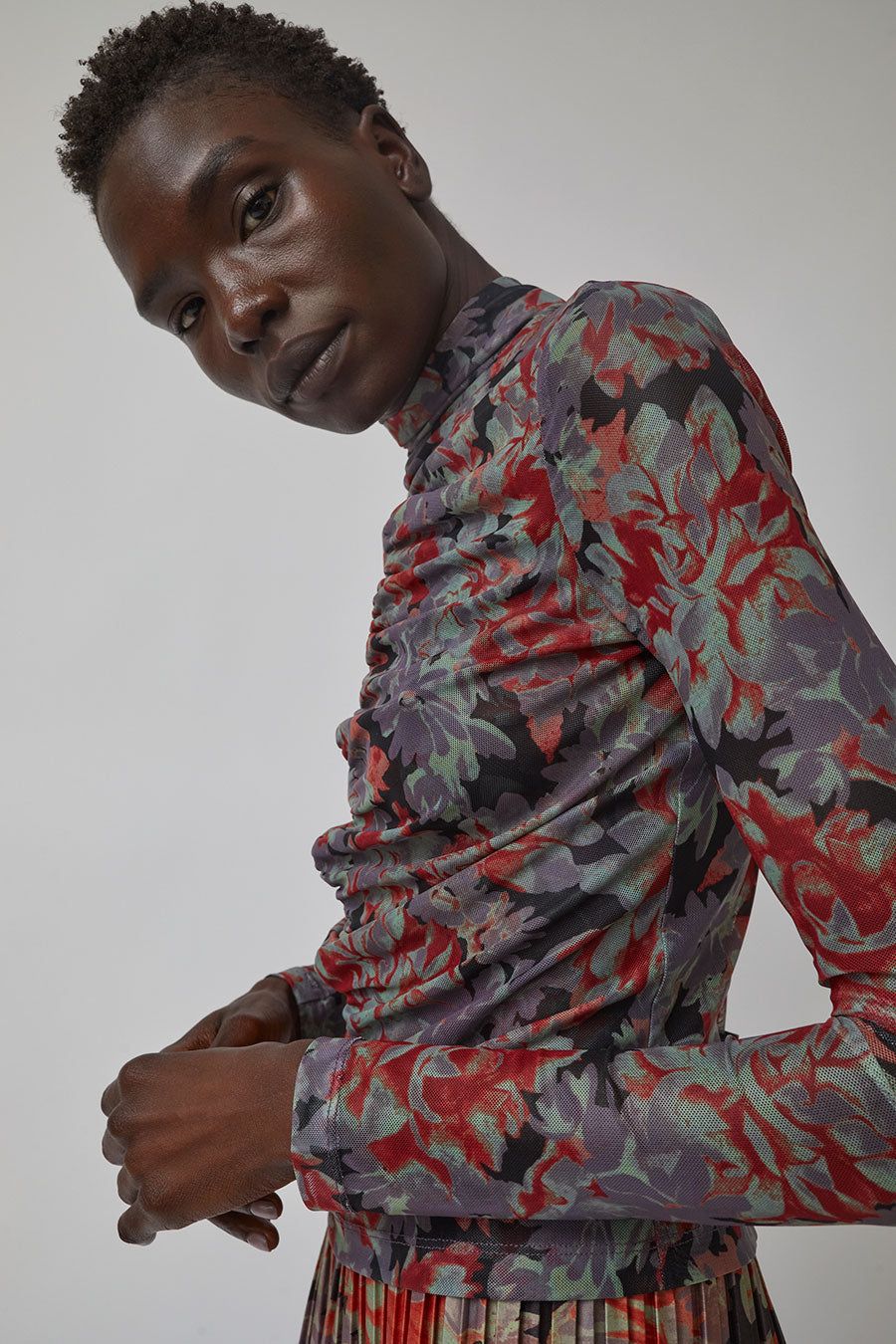 No.6 Kara Top in Flame Camellia sold by No. 6 product image thumbnail 3