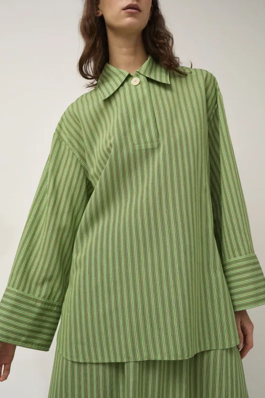 Rodebjer Sunshine Stripe Top in Green made by No. 6