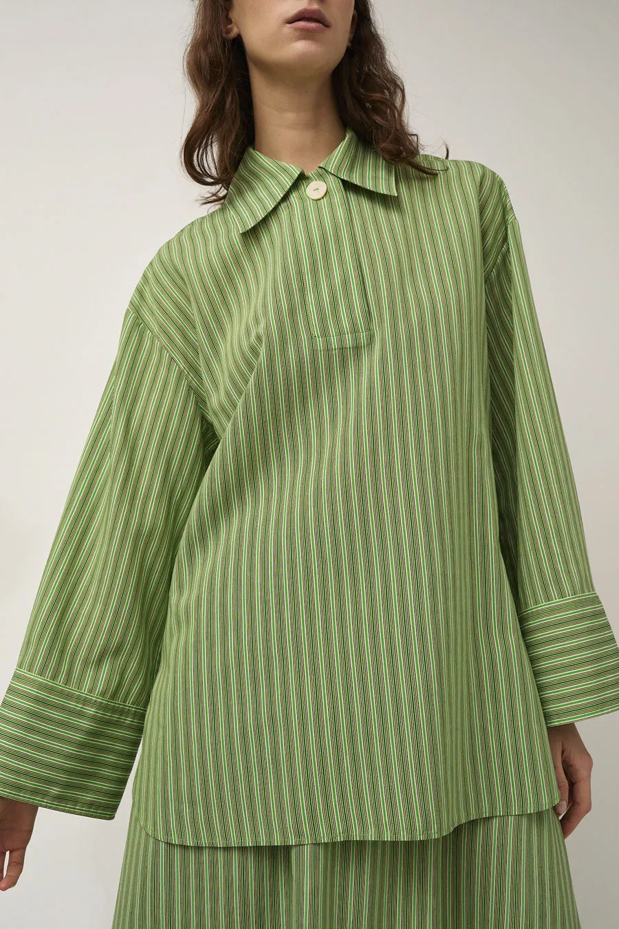 Rodebjer Sunshine Stripe Top in Green sold by No. 6