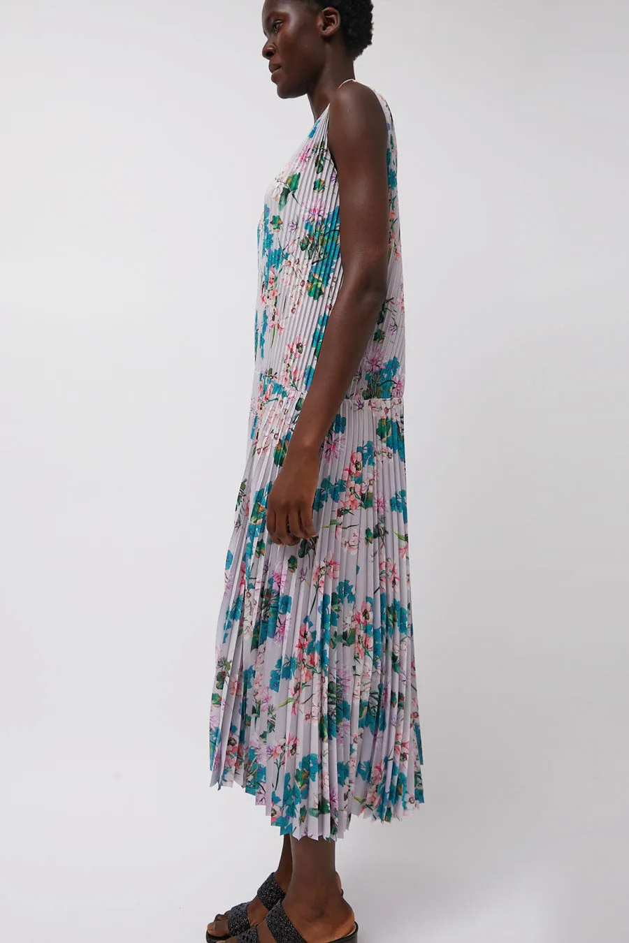 Marios Pleated Asymmetric Sleeveless Dress in Floral sold by No. 6 product image thumbnail 4