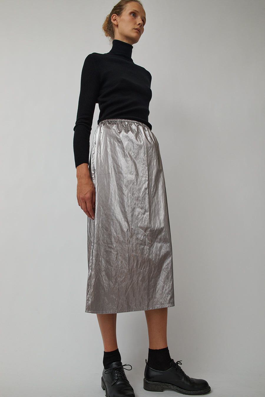 gu_de Eve Skirt in Smoky Silver sold by No. 6