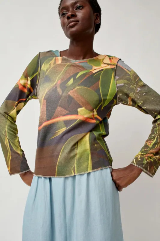Vladimir Karaleev Long Sleeve Top in Tropical made by No. 6