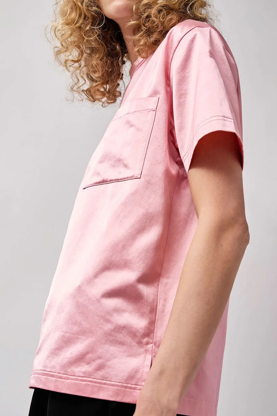 Can Pep Rey Satin T-Shirt in Pink sold by No. 6 product image thumbnail 4