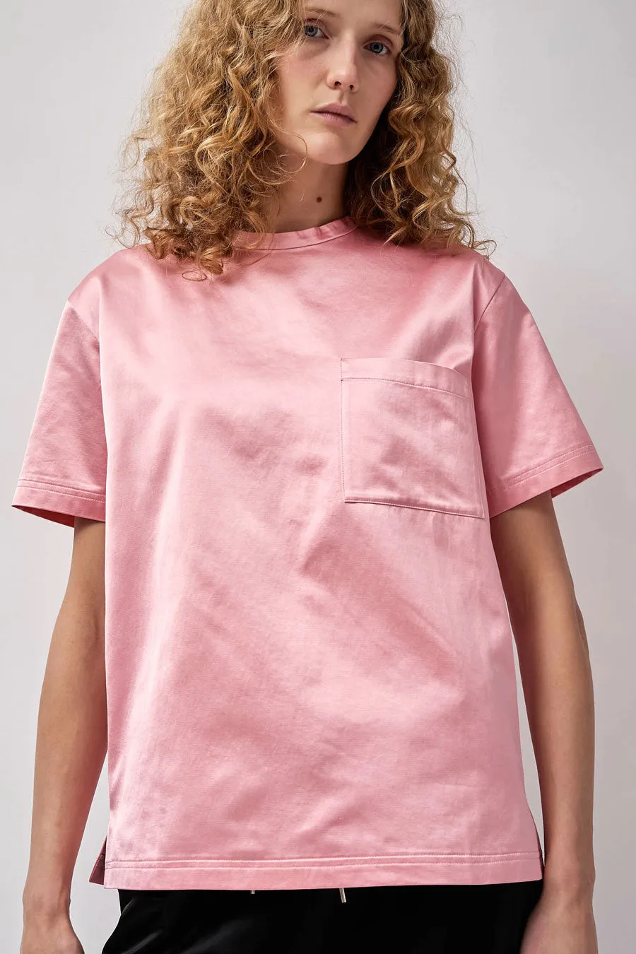Can Pep Rey Satin T-Shirt in Pink sold by No. 6