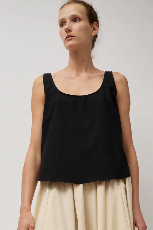 Modern Weaving Tank Top in Black made by No. 6