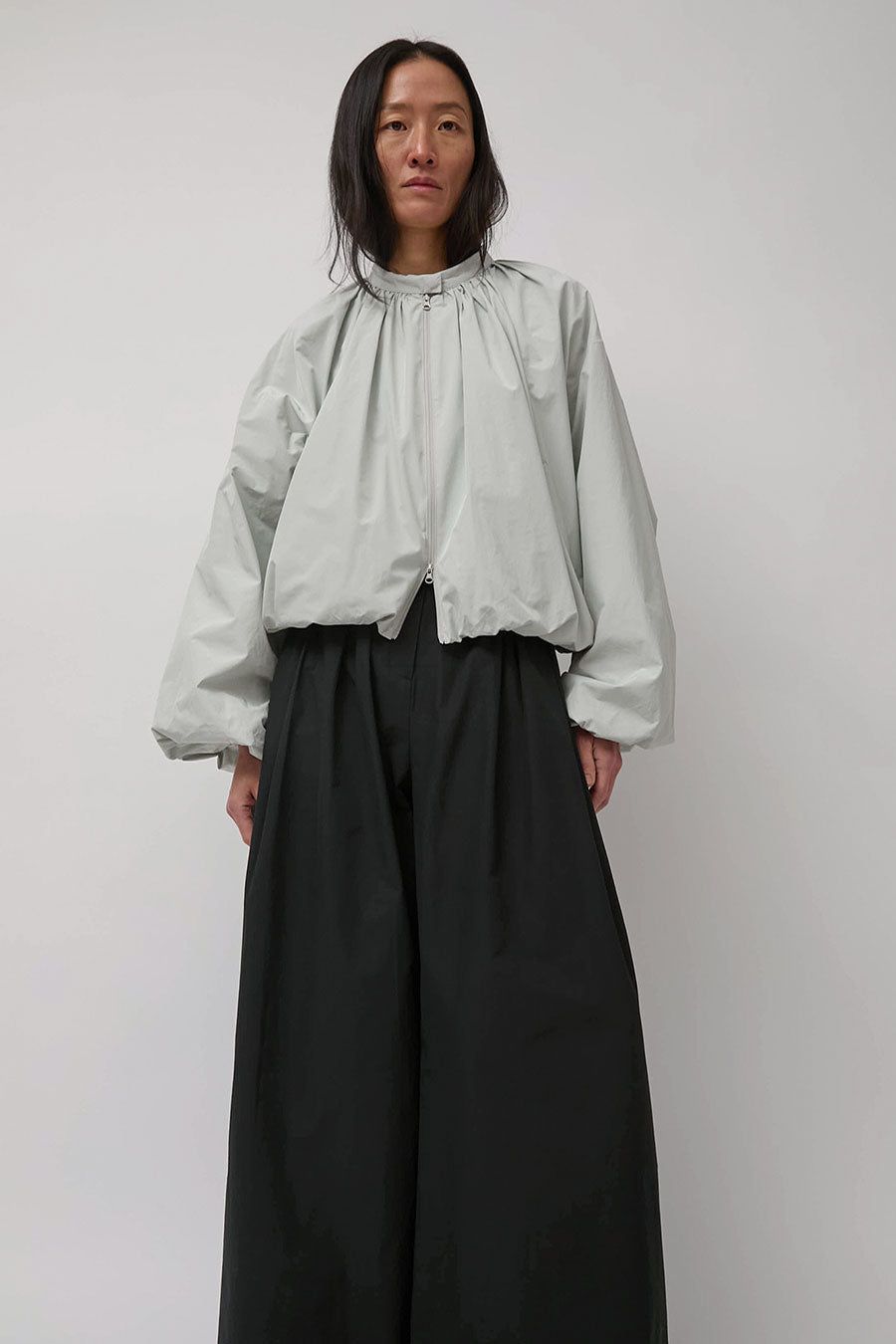 Amomento Neck Shirring Volume Jumper in Light Grey sold by No. 6 product image thumbnail 3