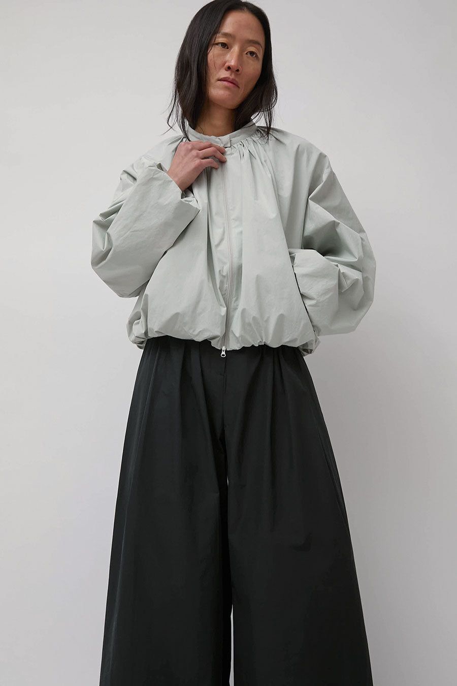 Amomento Neck Shirring Volume Jumper in Light Grey sold by No. 6 product image thumbnail 2