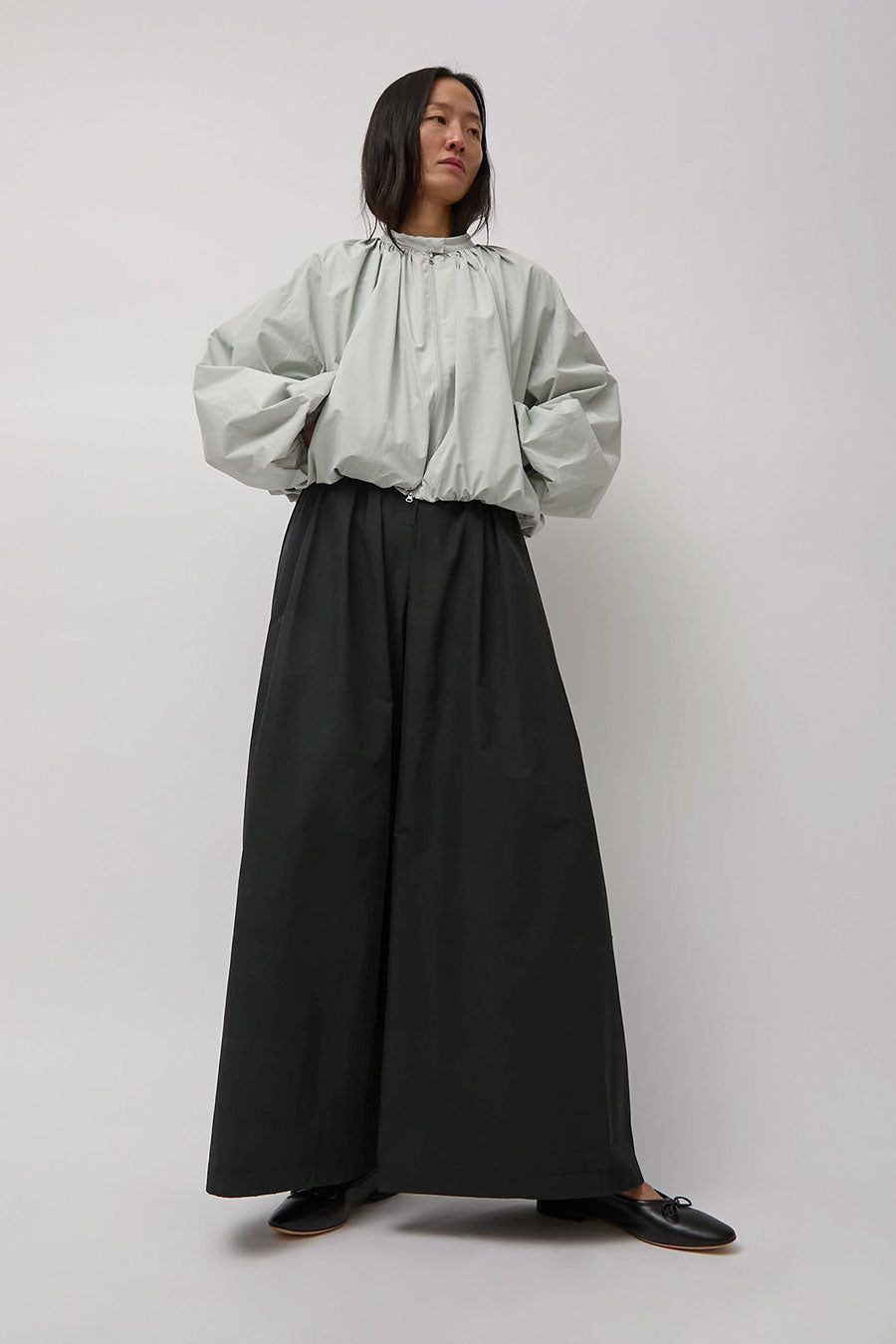 Amomento Neck Shirring Volume Jumper in Light Grey sold by No. 6 product image thumbnail 5