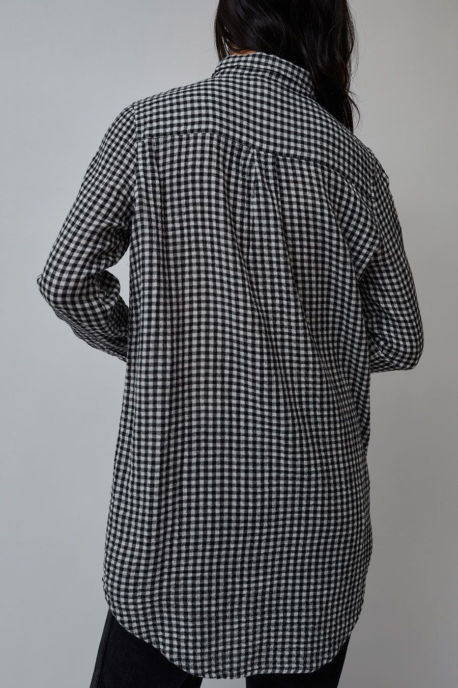 Sultan Wash Maria Shirt in Vichy Noir and Ecru sold by No. 6 product image thumbnail 4