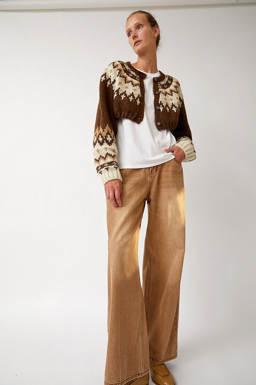 Salty Pebble Dyeing Pants in Brown sold by No. 6 product image thumbnail 4