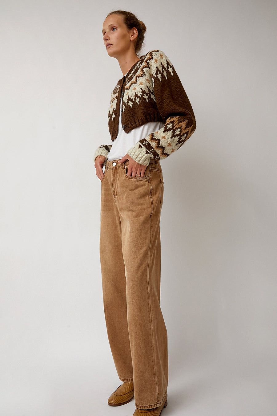 Salty Pebble Dyeing Pants in Brown sold by No. 6 product image thumbnail 5