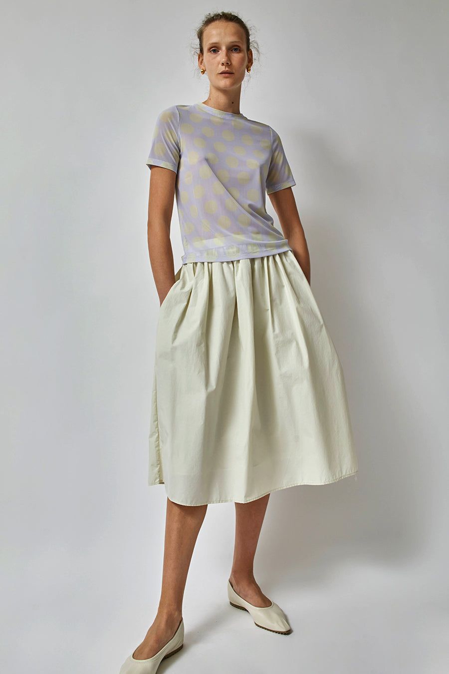 No.6 Carey Tee in Cloud and Lemon Dot sold by No. 6 product image thumbnail 3